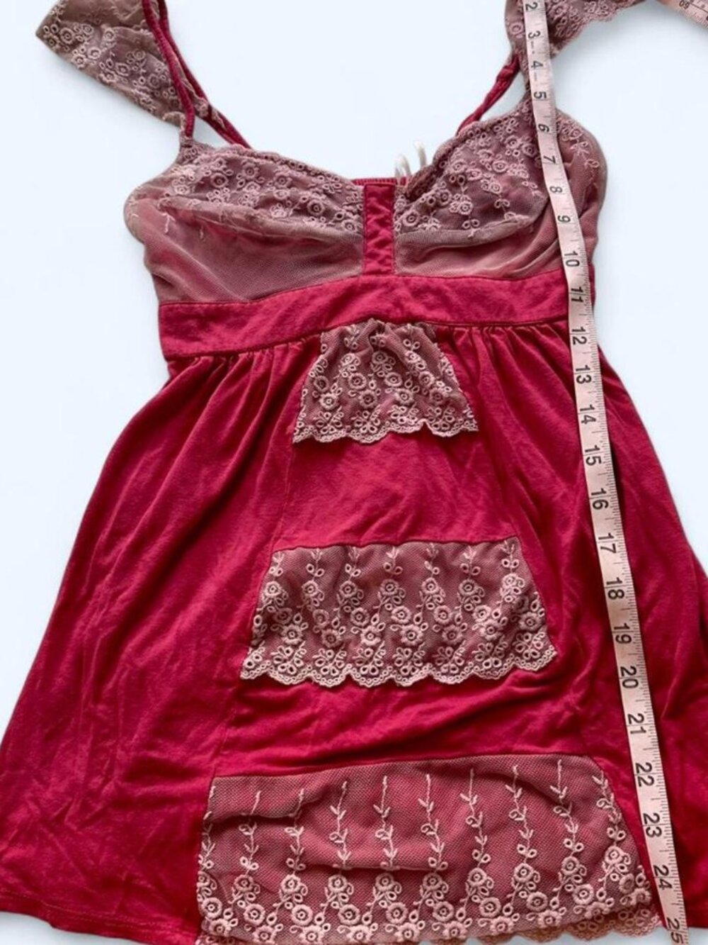 Kimchi Blue Urban Outfitters Vintage Y2K Lace Babydoll Top Micro Dress S - Picture 4 of 6